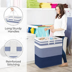 StorageRight Laundry Basket Hamper Large Collapsible Laundry Hamper with Easy Carry Handles，Freestanding Clothes Hampers for 
