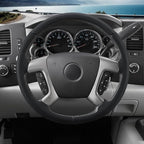 Steering Wheel Cover for Chevy Silverado 1500 GMC Sierra 1500 2007-2013/2500 3500 Chevrolet Tahoe Suburban Yukon (Yukon XL) 2007-2014/ Traverse 2009-2017/ GMC Sierra 2500HD 3500HD 2008-2014