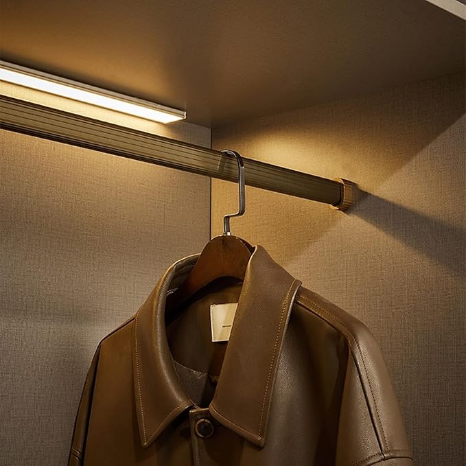 Closet Wardrobe Extender Rail Clothes Hanging Pole 16-25 Inches/ 23-39 "/ 33-59 in, Wall Mounted Tension Bar Support with Cap