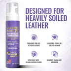 Leather CPR Heavy Duty Leather Foaming Cleaner - 8 oz (2 Pack) - Car Interior Cleaner For Heavy Dirt & Grime, Heavily Soiled 