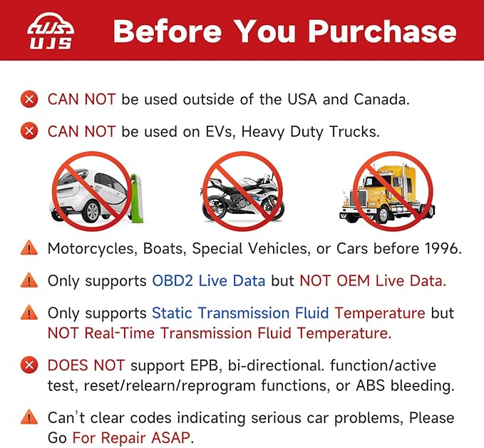 2026 Enhanced Universal OBD2 Scanner, Check Engine Code Reader - 45000+ Fault Codes, Live Data, I/M Readiness, Battery Voltage