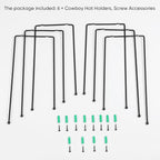 Taozun Cowboy Hat Rack - Cowboy Hat Holder DIY Hat Hangers for Wall Display, Black Hat Holder Organizer, 6 Pieces(A Beautiful