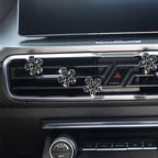 5 Pcs Car Vent Clip,Bling Flower Air Fresheners Vent Clips,Car Diffuser Rhinestone Car Interior Decoration Charm Accessories
