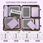 Mesh Packing Cubes for Travel, Durable Luggage Organizer with Sturdy Material and Double Zippers, Comprehensive Set for Trave
