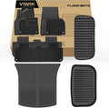 VIWIK 2026 2025 Tesla Model Y Juniper Floor Mats - Custom Fit All Weather 3D Scanning Design with High Edge, Non-Slip TPE Material for Driving Safety, Waterproof and Stain-Resistant, Easy to Clean