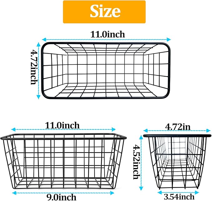 2 Set Adhesive Hanging Wall Basket Inside Cabinet Door Organizer,Wall Storage Basket-No Drilling Adhesive wall Basket for Cup