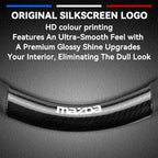 Customized Steering Wheel Cover Compatible with Mazda, Premium Nappa Leather&Bright Carbon Fiber Texture Steering Wheel Cover, with Coasters and 3-in-1 USB Fast Charging Cable (Black)