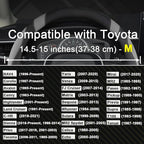 West Llama Customized Auto Car Steering Wheel Cover for Toyota Rav4 Corolla Camry Highlander (Black+Gray-Standard Size)
