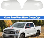 Osompar White Outer Rear View Mirror Cover Cap Front Driver Passeger Side for Toyota Tundra 2007-2021 Toyota Sequoia