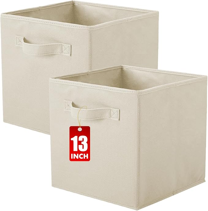 ShellKingdom Storage Bins, Foldable Fabric Storage Cubes And Cloth Storage Organizer Drawer For Closet And Toys Storage, 13 X