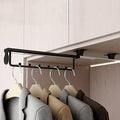 Adjustable Pull Out Clothes Rail, Extendable Closet Rod Organizer, Space-Saving Wardrobe Rack for Efficient Clothing Storage 