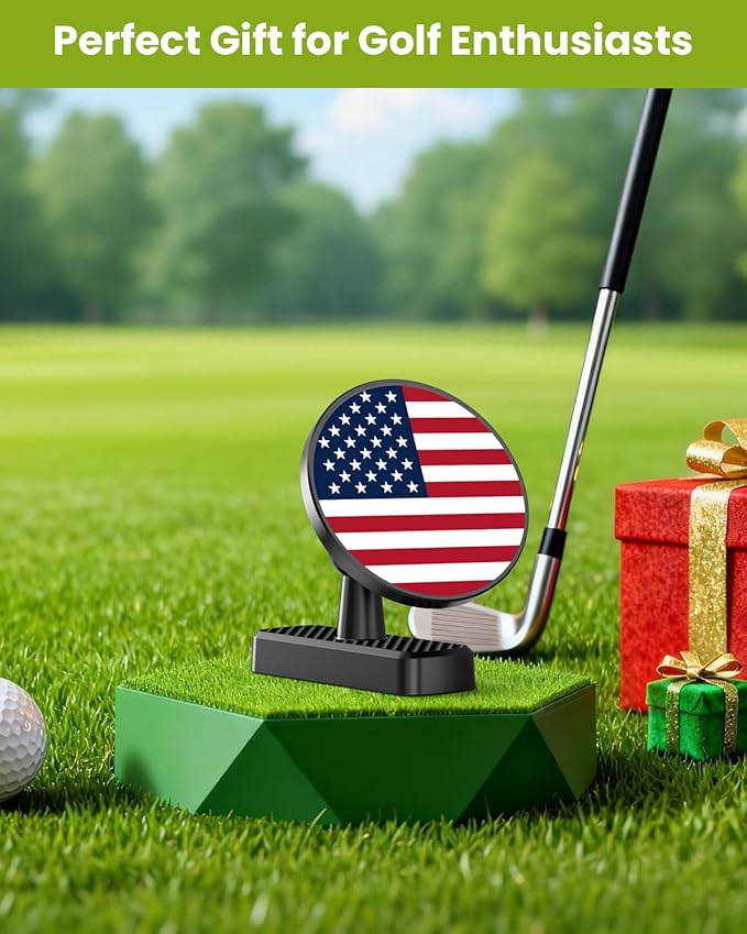 Magnetic Golf Cart Phone Holder, Golf Accessories Gifts for Men Dad Husband Unique, 360° Rotation US Flag Phone Mount for Golf Cart, Birthday Golf Gifts for Men Him Boyfriend, 2026 Golfers Must Haves