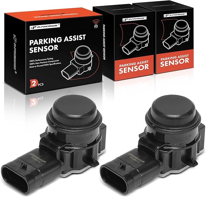 A-Premium 2-PC 3-Pin Reverse Backup Parking Assist Sensor Compatible with Tesla Models - Model S 2012-2021, Model X 2016-2021, Replace# 1048474-00-A
