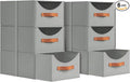Homsorout Stackable Storage Drawers - Collapsible Storage Bins with Drawers, 6 Pack Closet Shelf Organizer Basket, Fabric Pul