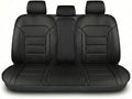 FH Group Car Seat Cover Cushion - Rear Seat Covers for Cars Trucks SUV, Faux Leather Car Seat Cushions, Waterproof Car Seat C