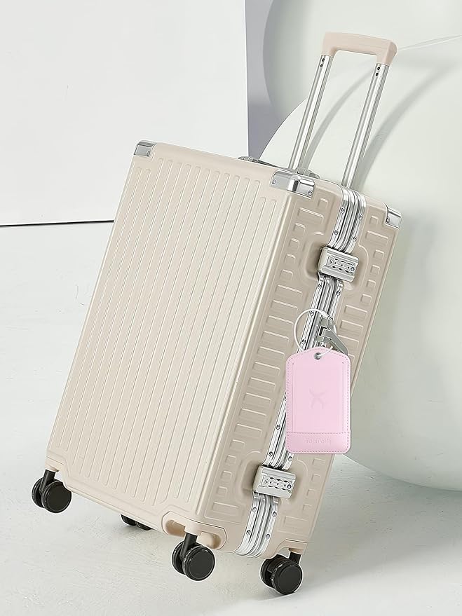 TopMade Smart Luggage Tag with Find My, Premium Leather Luggage Tags for Suitcase, Travel Bags, Backpacks, Anti-Lost Suitcase