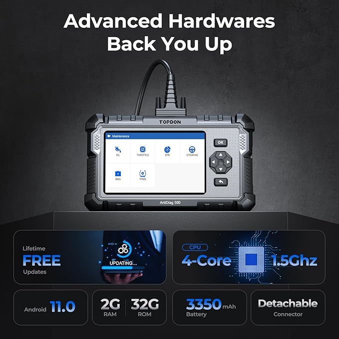 TOPDON AD500 OBD2 Scanner Car Code Reader Scan Tool, Engine ABS SRS Transmission Diagnostics Tool,