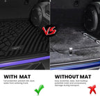 LASFIT Trunk Mat for Jeep Wrangler JL 2018-2025 2026 4 Door Cargo with SUBWOOFER, All Weather TPE Custom Fit Cargo Mat Fit for Flat Load Floor Gas Type, Black (Not for JK/Not PHEV/Not 2-Door)