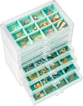 ProCase Earring Holder Organizer Jewelry Box with 8 Drawers, Acrylic Clear Earring Case with Adjustable Velvet Trays for Wome