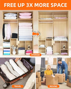 Vacuum Storage Bags for moving, Vacuum Seal Bags for Memory Foam, Latex, Clothing & Bedding, Space Saver Bags for Organizatio