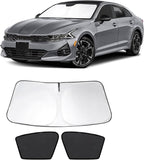 3PCS Car Window Shades Front Windshield Sun Shade Foldable Window Shade Custom Fit for 2021-2024 KIA K5 Accessories Car Shades for Front Windows Anti-UV Rays Block Heat