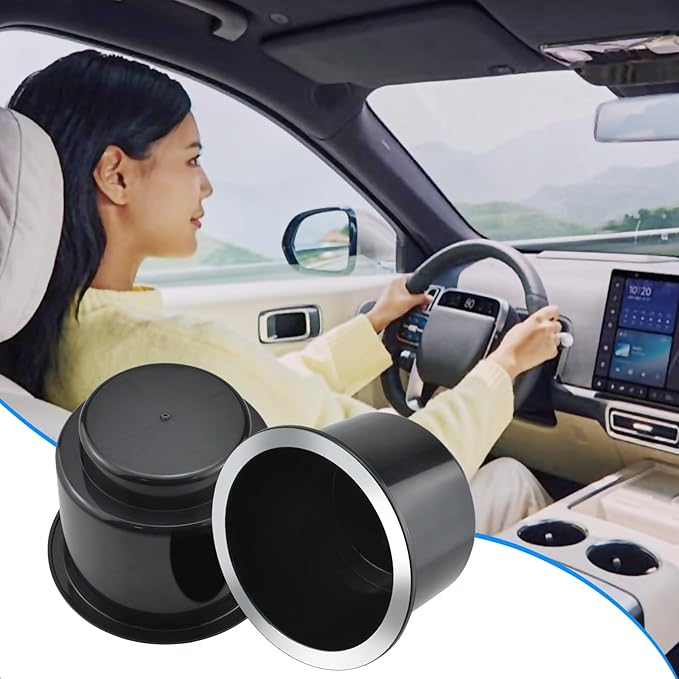 SDTC Tech Black Sofa Cup Holder, Insert Universal Cup Drink Holde for RV Boats, Cars, Sofas and Golf Carts (2-Piece)