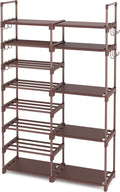 ROJASOP Shoe Rack Organizer, 8-Tier Metal Shoe Rack for Closet Entryway Garage, 26-32 Pairs Tall Shoe Boot Storage Shelf with
