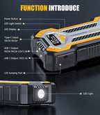 Car Jump Starter, VACASSO 5000A Car Battery Jump Starter for Up to 10L Gas and 8L Diesel Engines, 12V Portable Jumper