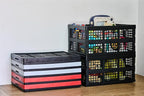 Aebeky 3-Pack Plastic Collapsible Storage Crates-30L,Foldable Plastic Crates for Storage (Black)