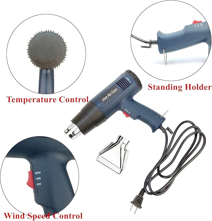 CARTINTS Car Paint Protection Vinyl Film Tool Kit, Window Tint Tools Includes Heat Gun, Squeegee, Scraper, Utility Knife, Edge Trimming Tool, Glass Wiper