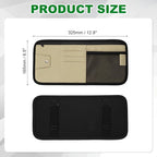PATIKIL 1Pcs Car Sun Visor Organizer, 12.8 x 6.5 Inch PU Leather Vehicle Storage Pouch Holder for Sunglasses Card Pen Driver License Car Accessories, Beige