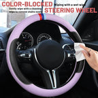 Cxtiy Steering Wheel Cover for BMW X1 X2 X3 X4 X5 X6 330i 530i 740i iX1 iX3 i4 i5 M3 M5 (Purple, Standardized(14.5'-15'))