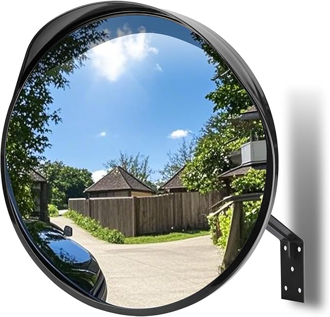 moveland Convex Security Mirror - 16 Inch Adjustable Wide View, Acrylic Shatterproof for Traffic, Parking, Driveway, Store, Garage, Warehouse, Blind Spot - Support Indoor and Outdoor