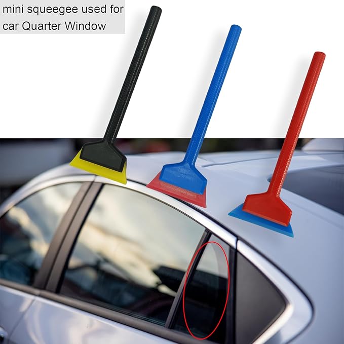 3 in 1 Window Tint Squeegee Kit - Mini Squeegee Tinting Tools for Car Quarter Window Film Installation