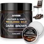 Leather Recoloring Balm with 100ml Mink Oil Conditioner | Dark Brown Repair Kit, Dye & Color Restorer for Furniture, Sofa Car