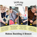 Morlike Silicone Belt Buckle Seatbelt Holder (Yellow)