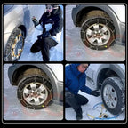 Auto Lock Snow Chains Quick Easy Installation,Tire Traction Chain for Car Pickup Trucks SUV - Set of 2 235/55R19