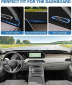 FIILINES Dash Cover for Hyundai Palisade Without HUD 2020-2025, Dashboard Cover Mat for Palisade Accessories Sunshade Nonslip