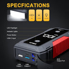 H50 Jump Starter - 5000A Jump Starter Battery Pack for Up to 10.0L Gas and 8.0L Diesel Engines 12V Car Battery Jumper