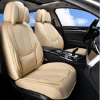 Coverado Universal Seat Covers Full Set, 5 Seats Universal Seat Covers for Cars, Waterproof NAPPA Leather Car Seat Covers wit