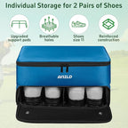 ANILD Golf Trunk Organizer, 2 Layer Golf Storage Case with Separate Ventilated Compartment for 2 Pair Shoes, for Balls, Tees,