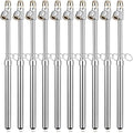 Tallew 10 Pack Tire Pressure Gauge Silver Heavy Duty Air Pressure Tire Gauge Dual Head Semi Truck Tire Pressure Gauge Range 10-150 Psi, Extended Tube Tire Gauge Suitable for Semi Truck, and Bus