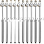 Tallew 10 Pack Tire Pressure Gauge Silver Heavy Duty Air Pressure Tire Gauge Dual Head Semi Truck Tire Pressure Gauge Range 10-150 Psi, Extended Tube Tire Gauge Suitable for Semi Truck, and Bus