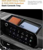 Dash Console Organizer For 2025-2026 Chevy Tahoe/Suburban - Behind Screen Silicone Dashboard Organizer For 2025-2026 Tahoe/Suburban(LS/LT/Z71/RST/Premier/High Country) Accessories Center Console