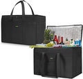 JUNGYOON Heavy-Duty Insulated Grocery Bags & Insulated Bag – Collapsible Cooler Bag with Zippered Top
