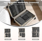 8-Piece Compression Packing Cubes for Travel, Ultralight Luggage Organizer Set with Double Zipper, Space Saving for Suitcase 