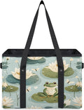 Reusable Grocery Bags Heavy Duty Shopping Bags Foldable Large Tote Bags with Long Handles & Hard Bottom