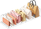 Lifewit Purse Organizer for Closet, Clear Handbags Storage Organizer, Adjustable Clutch Purse Storage Organizer Holder for Cl