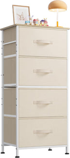 WLIVE Dresser with 4 Drawers, Storage Tower, Organizer Unit, Fabric Dresser for Bedroom, Hallway, Entryway, Closets, Sturdy S