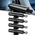 4Pcs Life Hammer Car Escape Tool and Seatbelt Cutter, Seat Belt Cutter and Glass Breaker, for Land and Underwater (4Pcs Black